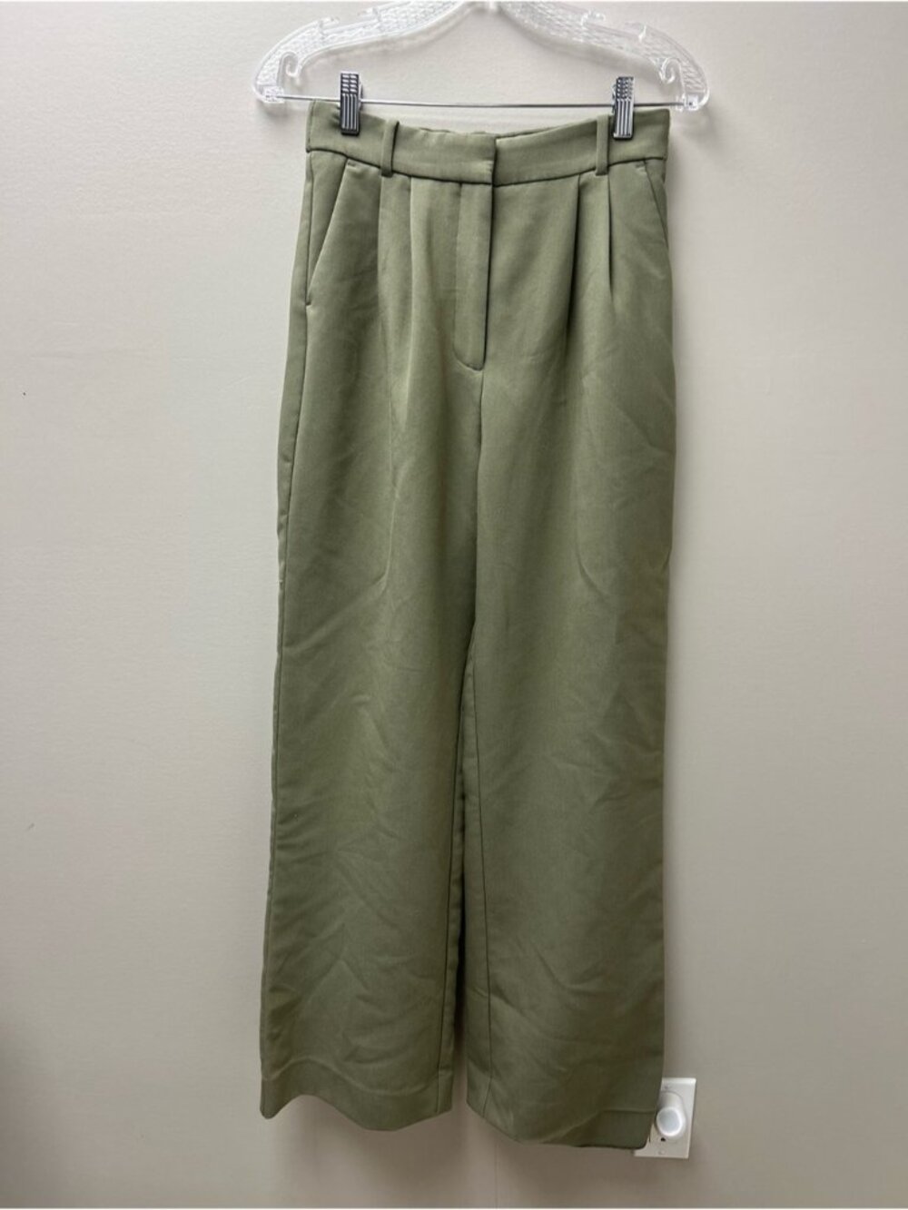 Abercrombie & Fitch Women’s Olive Green Quinn Tailored Pants